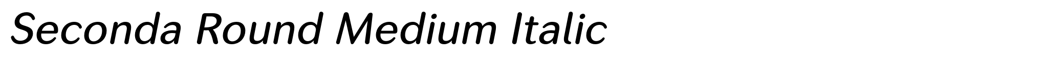 Seconda Round Medium Italic image